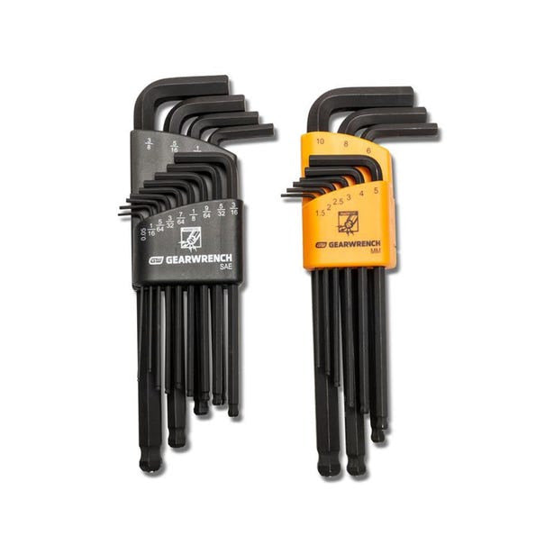 GEARWRENCH SAE/Metric Magnetic Ball End Long Arm Hex Key Set - 22 Piece 83526