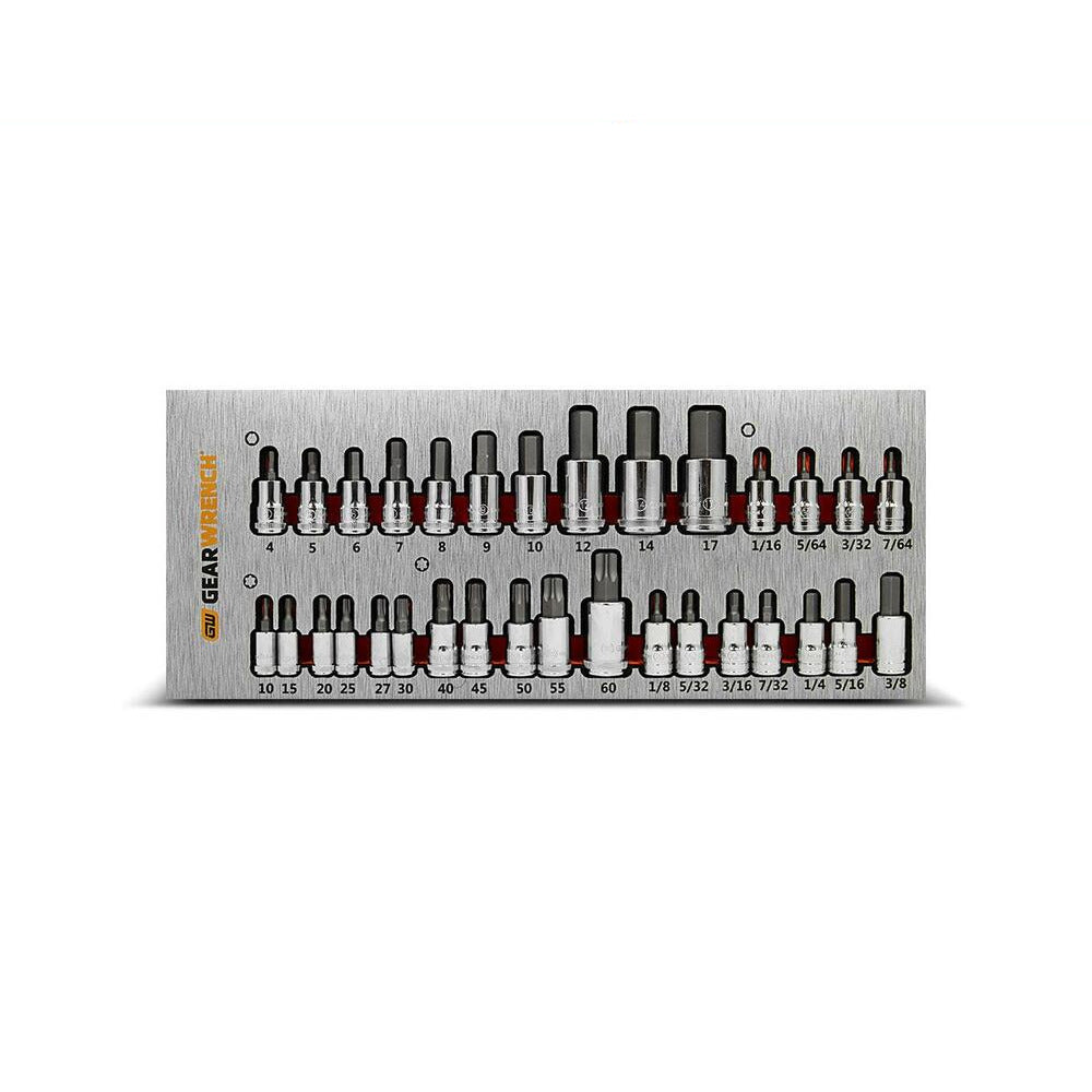 GEARWRENCH 83994 32pce SAE/Metric Hex and Torx Socket Bit Set in EVA Tray