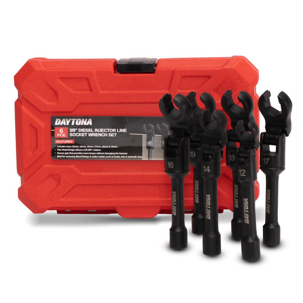 Daytona DILS6PCE 6pcs 3/8" Diesel Injector Line Socket Wrench Set
