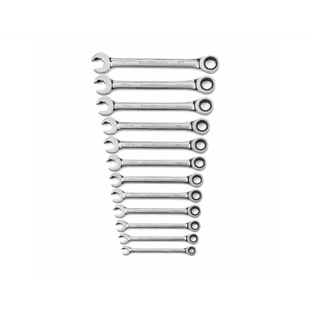 GEARWRENCH 85597 12pce Metric Open End Ratcheting Wrench Set