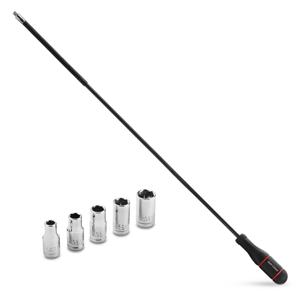 Daytona D6PSCR 6pce 500mm 1/4" Extra Long Flexible Driver Set 5-10mm