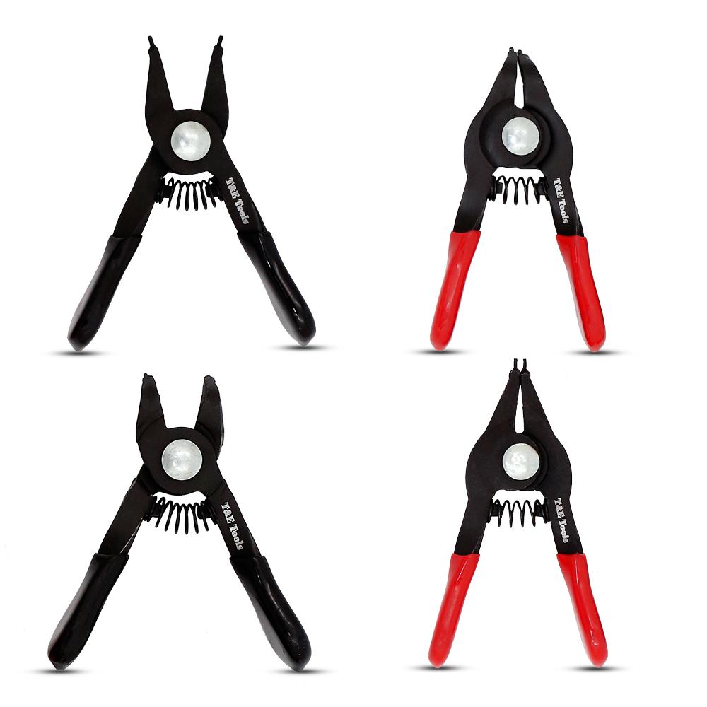 T&E Tools 230 4pce Mini Snap Ring Plier Set