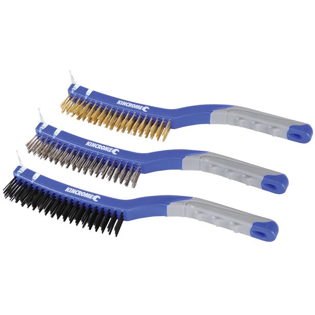 KINCROME 350mm Hand Wire Brush Set - 3 Piece K6370