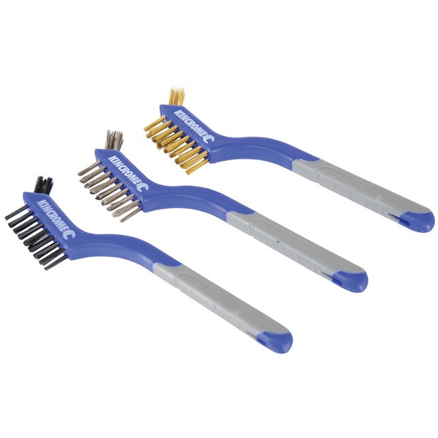 KINCROME 175mm Hand Wire Brush Set - 3 Piece K6350