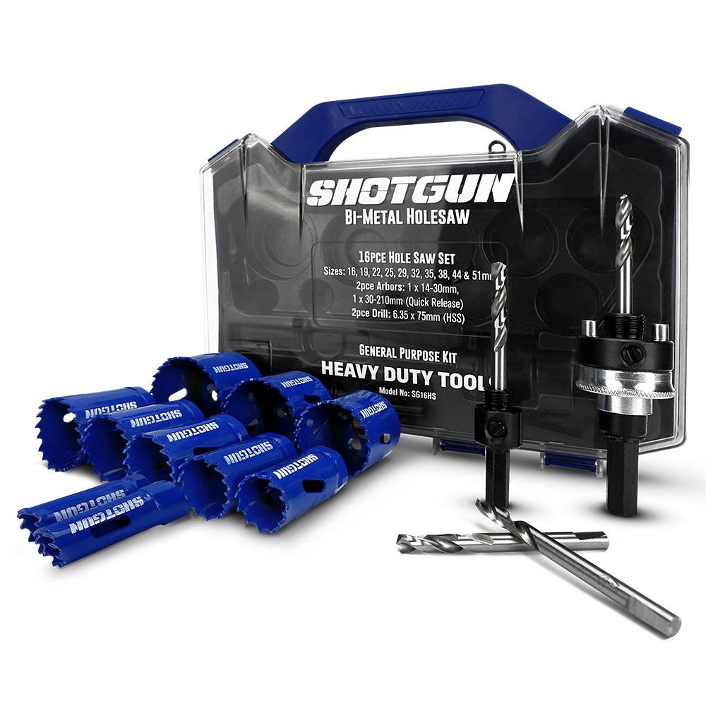 Shotgun SG16HS 16pce Professional Grade Bi-Metal Holesaw General Purpose Kit
