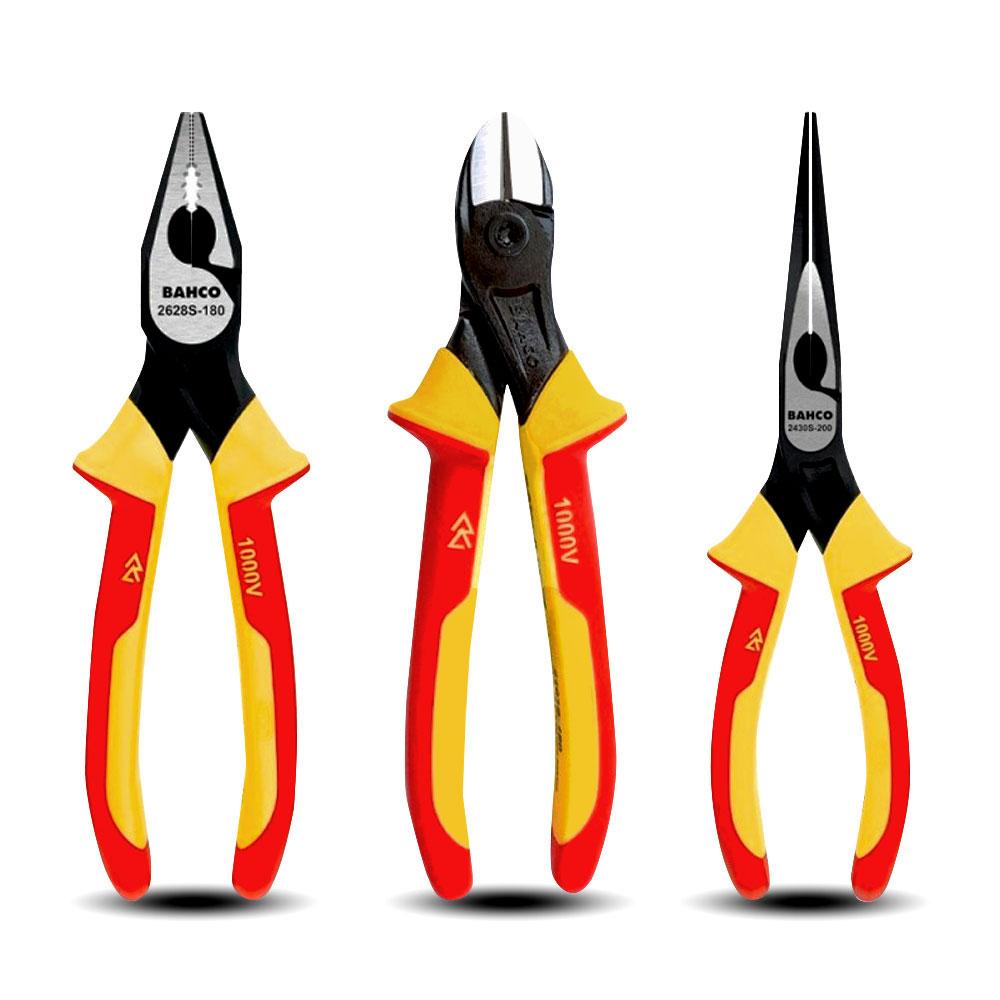 Bahco 9897S/3 3pce ERGO Insulated 1000V VDE All-Round Pliers Set