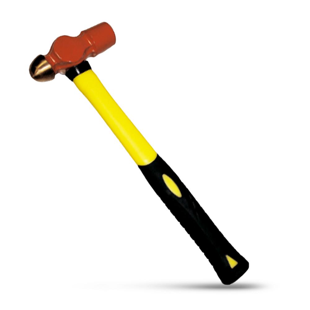 T&E Tools CB187-1008 680gm Copper Beryllium Ball Pein Hammer with Fibreglass Handle