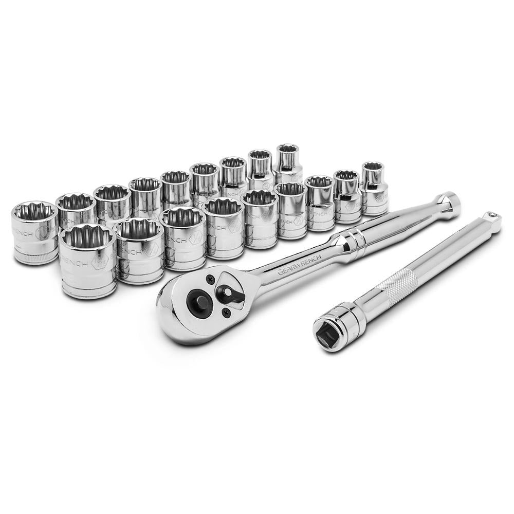 GEARWRENCH 8801A 20pce 3/8" Drive 12 Point Metric/SAE Socket Set