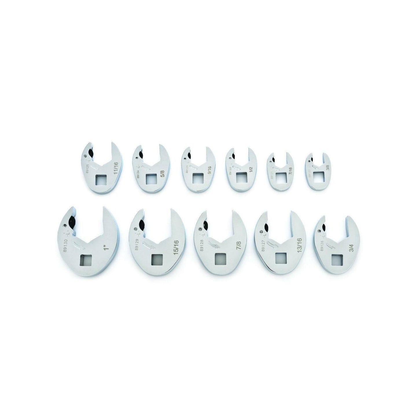 GEARWRENCH 89118 11pce 3/8" Drive SAE Ratcheting Crowfoot Wrench Set
