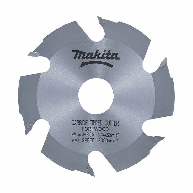 MAKITA 100mm x 4mm KERF x 22.23mm Bore x 6T TCT - Biscuit Cutter Blade B-20644