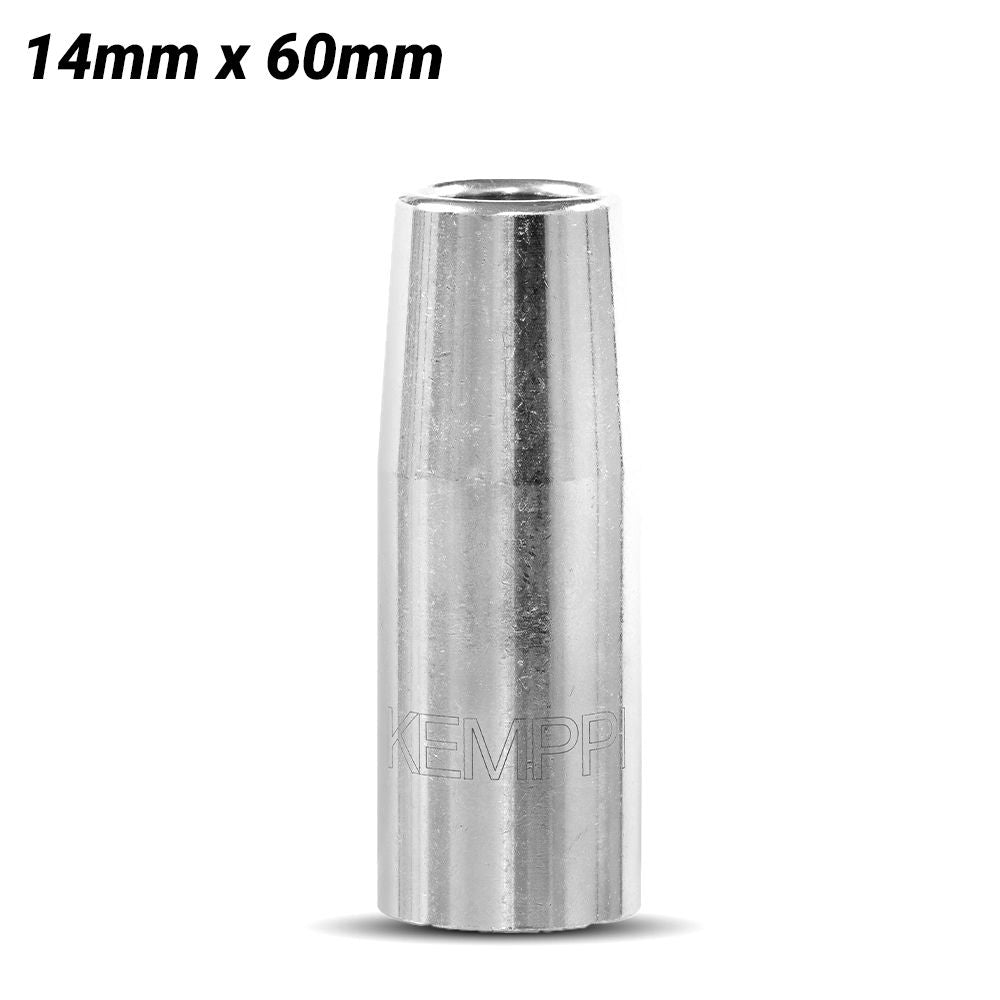 Kemppi W021565BL1 14mm x 60mm Flexlite GX Nozzle Tapered H/D Screw On OD22mm Thick Wall