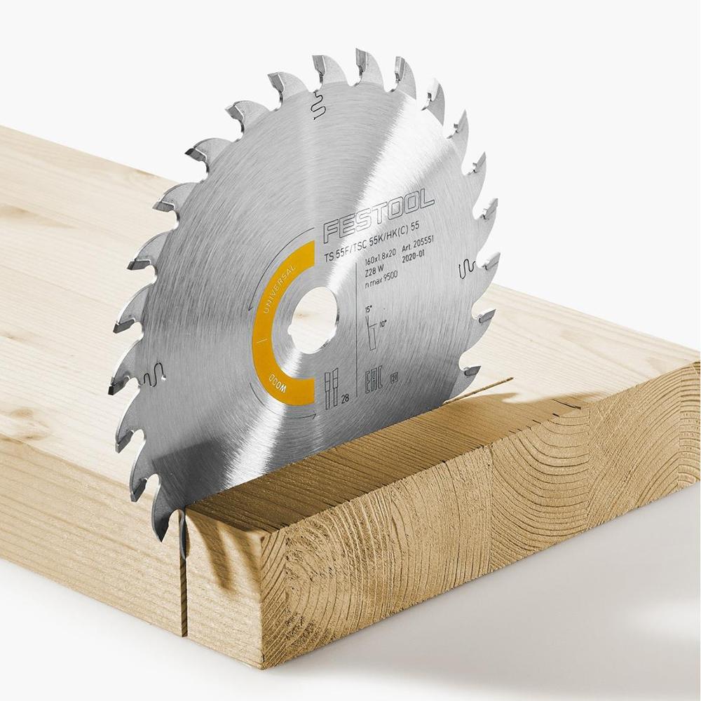 Festool HW 168x1,8x20 W28 (205764) 168mm (6-1/2") 28 Tooth Universal Saw Blade