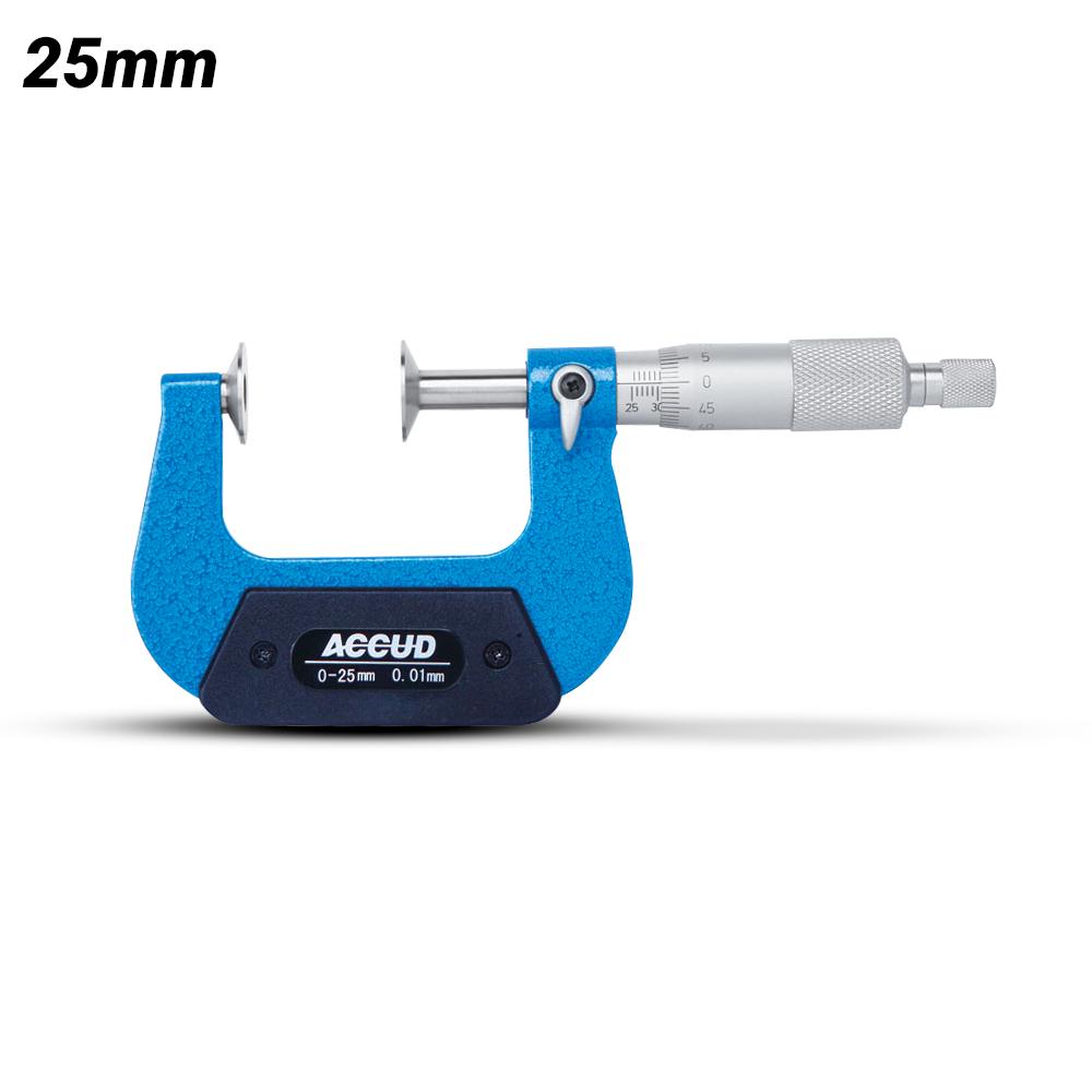 Accud AC-342-001-02 25mm (1") Outside Disc Micrometer