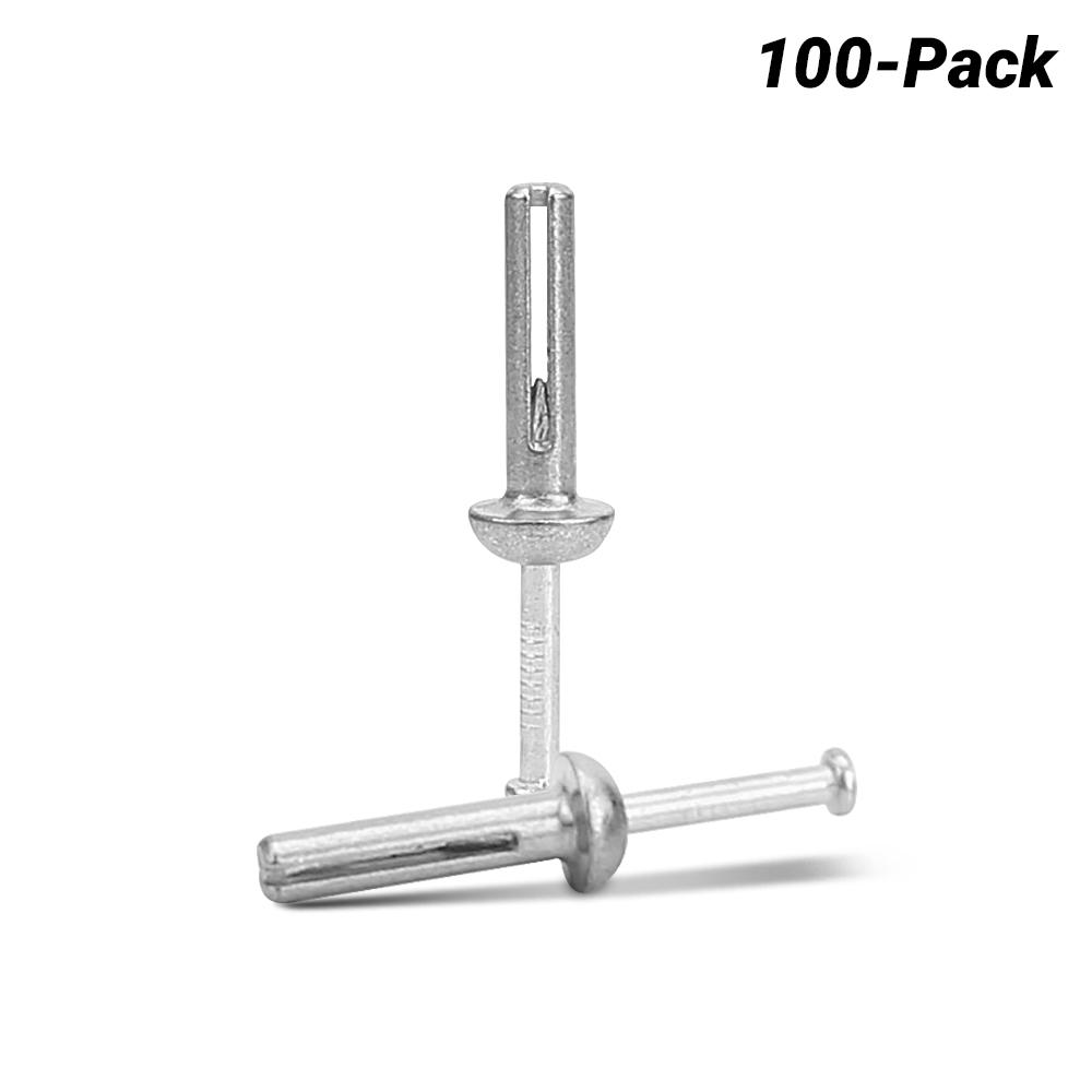 Fixed Fasteners F520ZP 100-Pack 5 x 20mm Mushroom Head Zinc Alloy Nail In Anchor