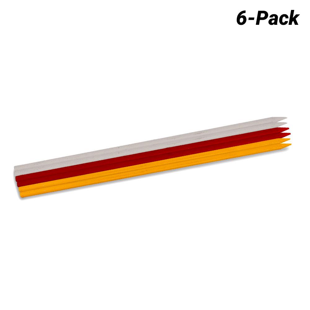 Sparrow SRWRY6PK 6-Pack 2.80mm Carbon HD Refills Assorted Colours - White/Red/Yellow