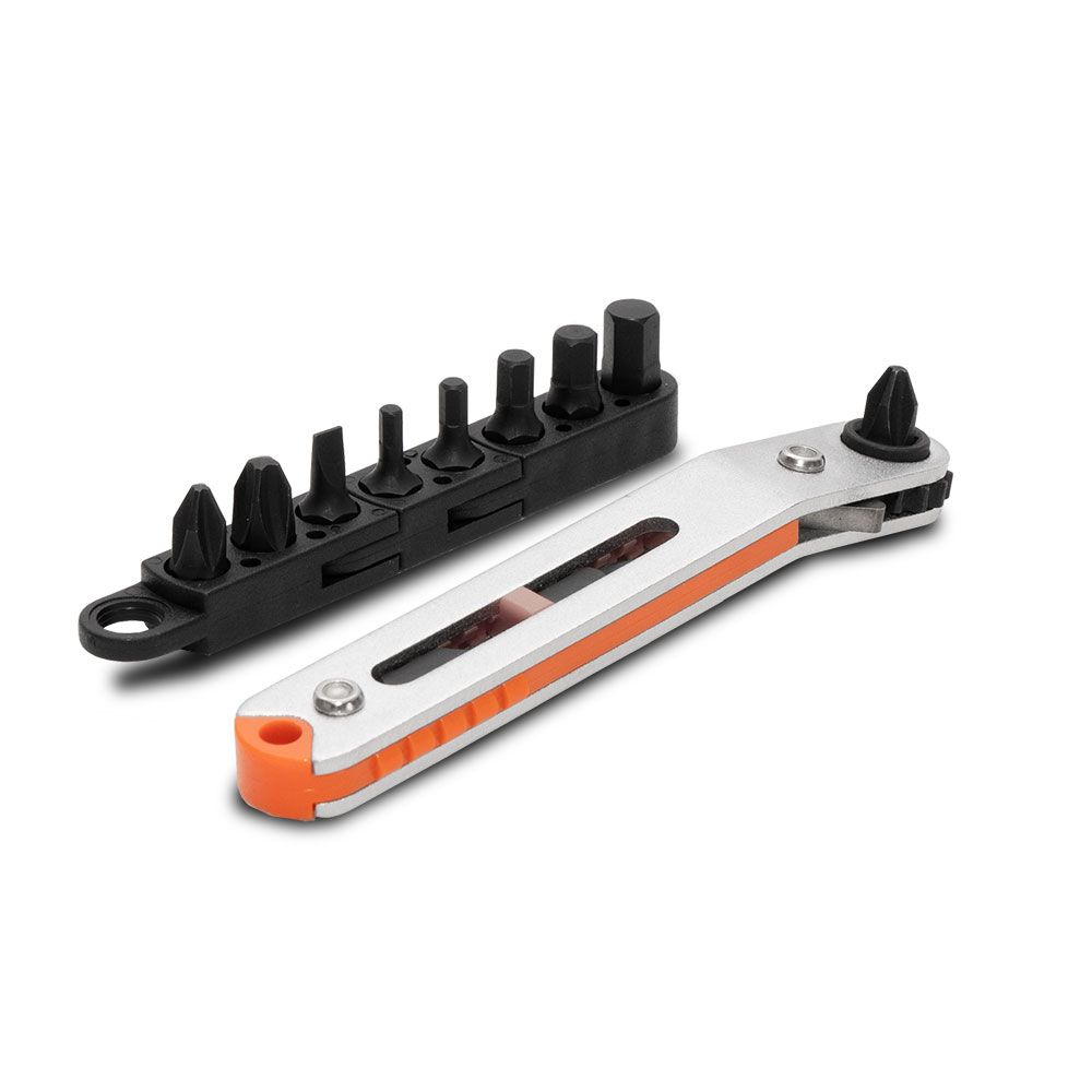 Vessel TD-79 11pce Bits And Flatplate Ratchet Screwdriver