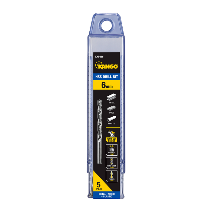 Kango 6mm HSS Drill Bit - 5 Pack