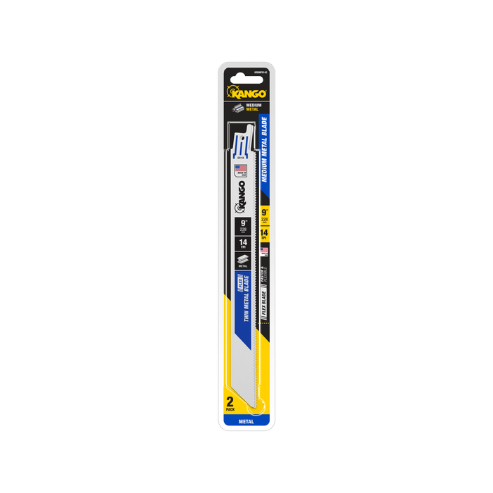 Kango 9” 14 TPI Metal Flex Reciprocating Saw Blades - 2 Pack