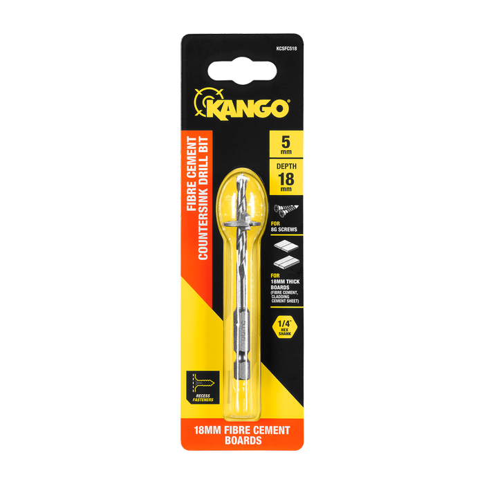 Kango 5 x 18mm Fibre Cement Countersink Drill Bit
