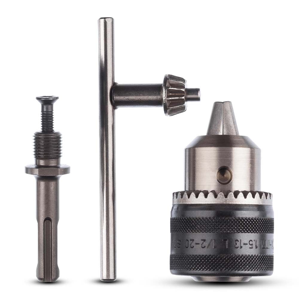 Bosch ACCESSORY SET (2.607.000.982) 1.5mm - 13mm SDS Plus Keyed Chuck and Chuck Adapter Suits SDS Plus Rotary Hammers