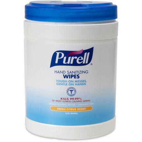 Purell Hand Sanitising Wipes — 270 Wipe Canister