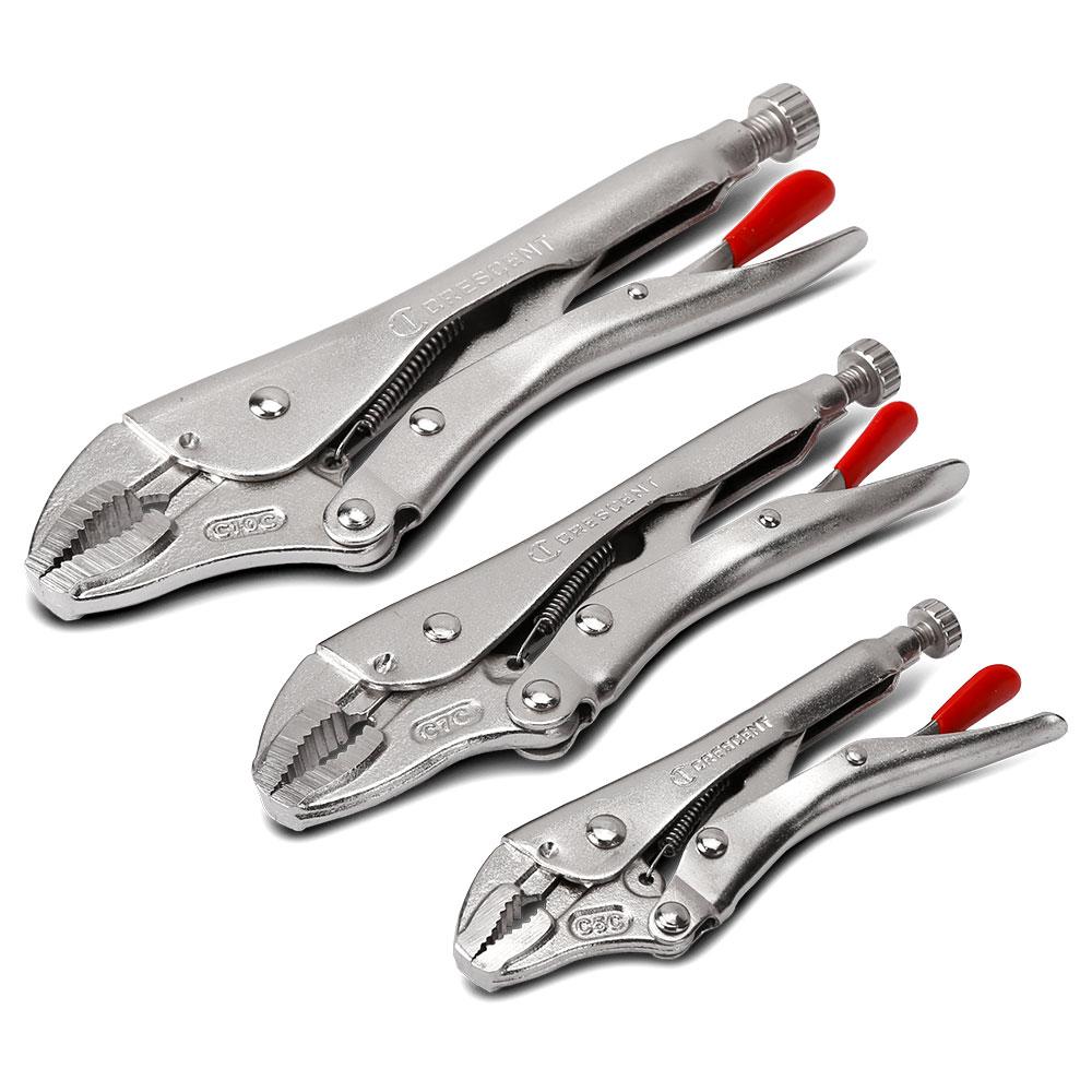 Crescent CLP3SETN-08 3pce Curved Jaw Locking Pliers Set