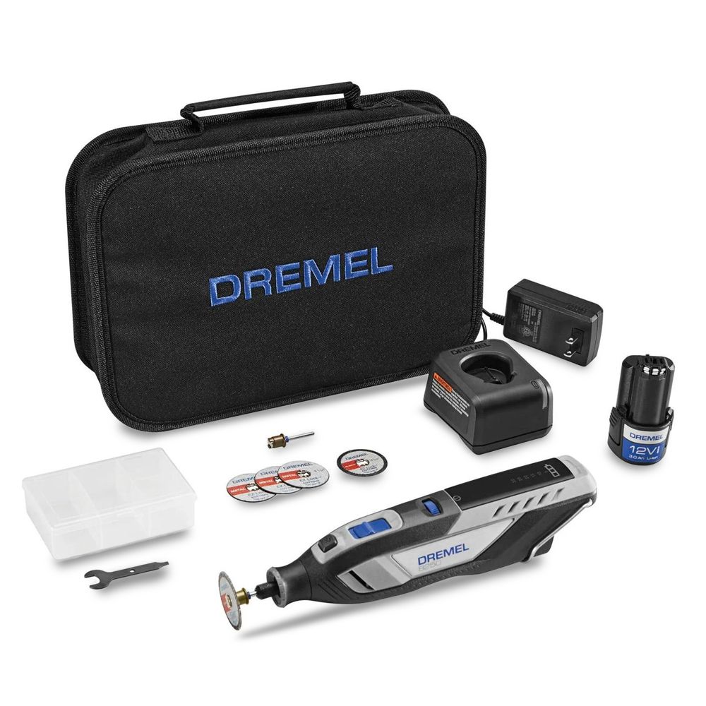 Dremel 8250 (F0138250NA) 12V 2.0Ah Li-ion Cordless Brushless Rotary Tool Combo Kit