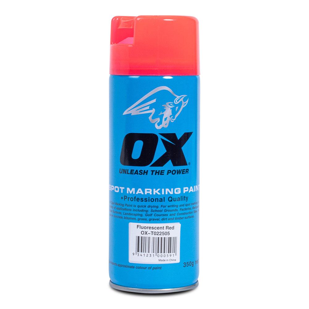OX Tools OX-T022505 OX Trade Fluro Red Spot Marking Paint (Single Can)