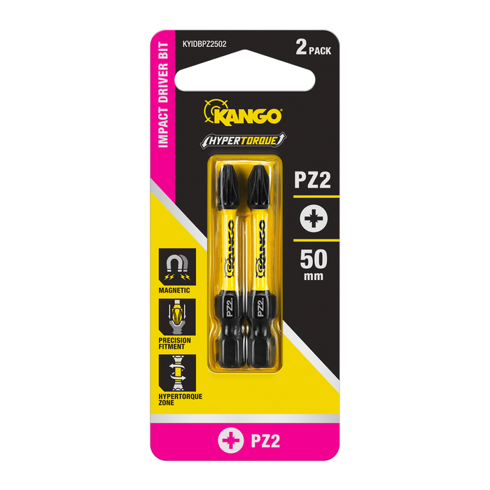 Kango 50mm HyperTorque PZ2 Impact Driver Bit - 2 Pack