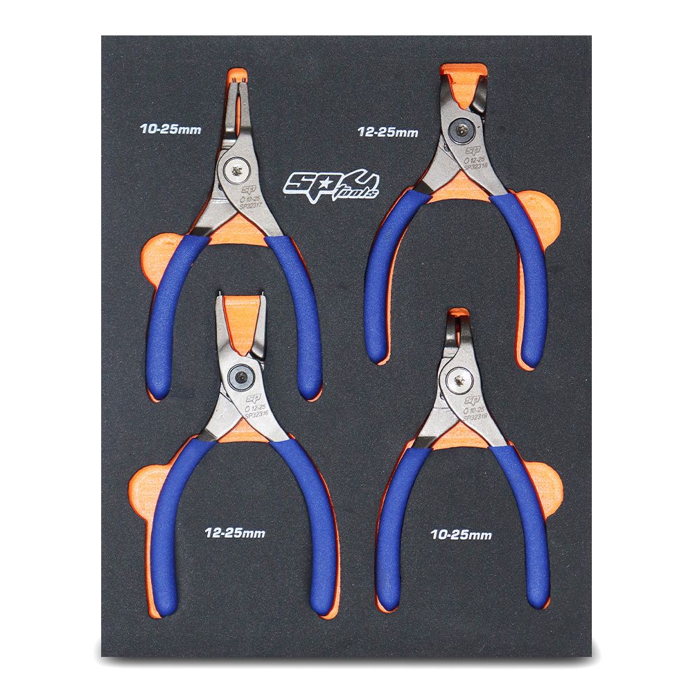 SP Tools SP32935 4pce 1.3mm Tip Circlip Plier Set