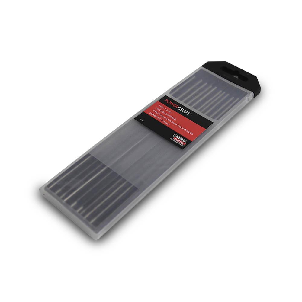 Lincoln Electric 94005822L (LINS169316) 1% Lanthiated 1.6mm Black Tip TIG Tungsten Electrode - 10 Pack