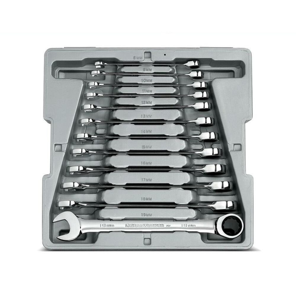 GEARWRENCH 9412B 12pce 12 Point Metric Ratcheting Combination Wrench Set