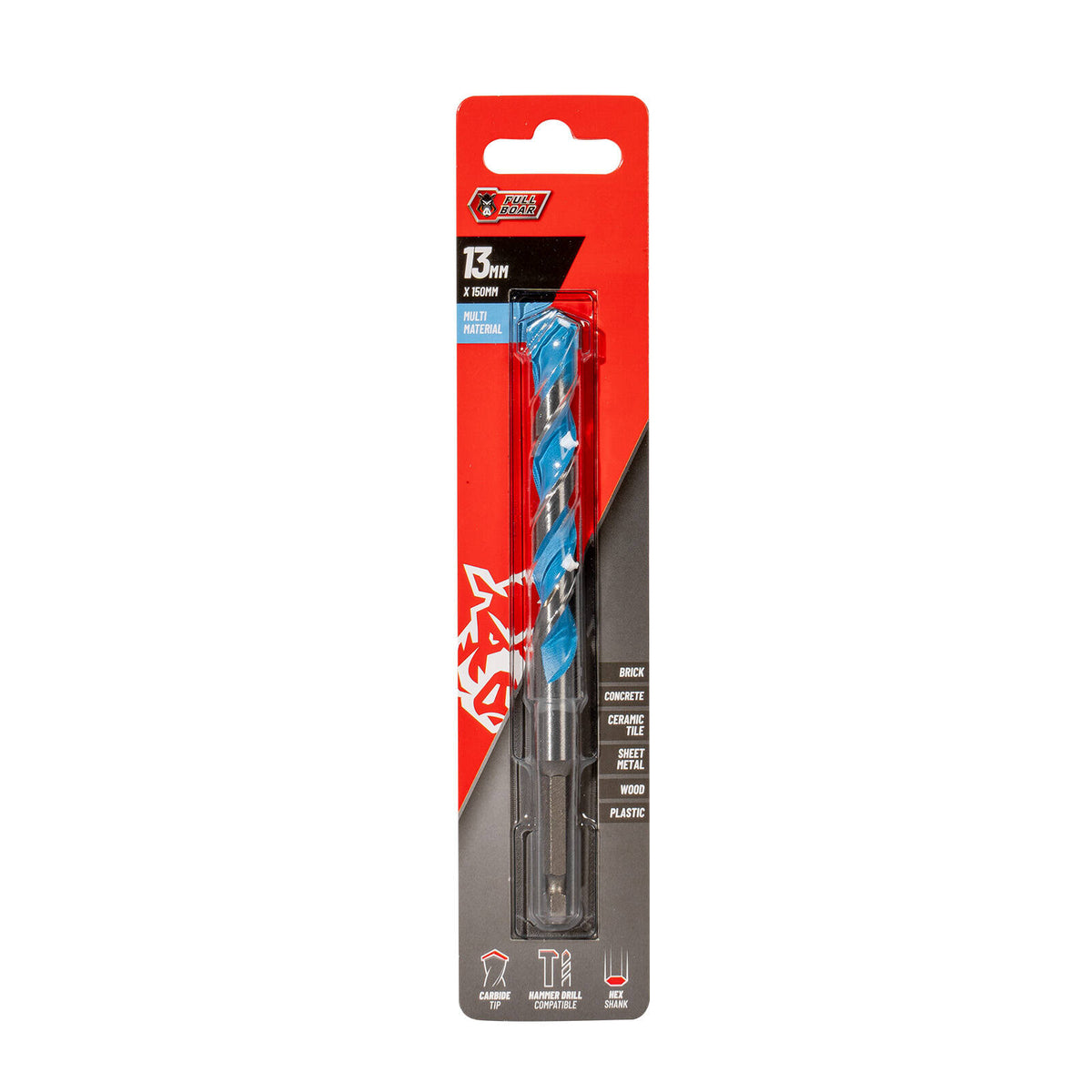 Full Boar 13 x 150mm Multi-Material Drill Bit FMMD-13150H
