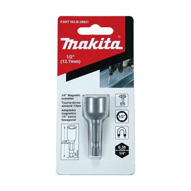 MAKITA 1/2" x 48mm Magnetic Nutsetter Bit B-38831