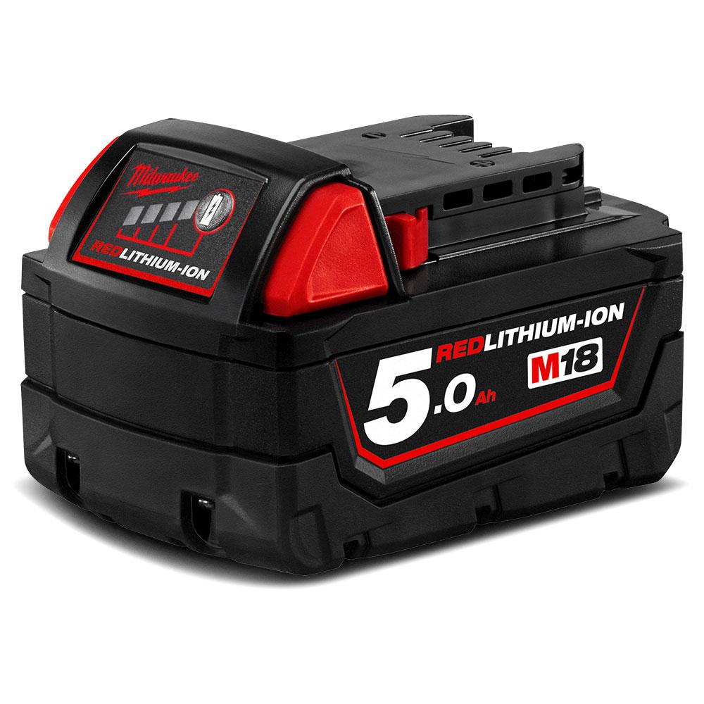 Milwaukee M18B5 18V 5.0Ah Li-Ion RED LITHIUM Battery