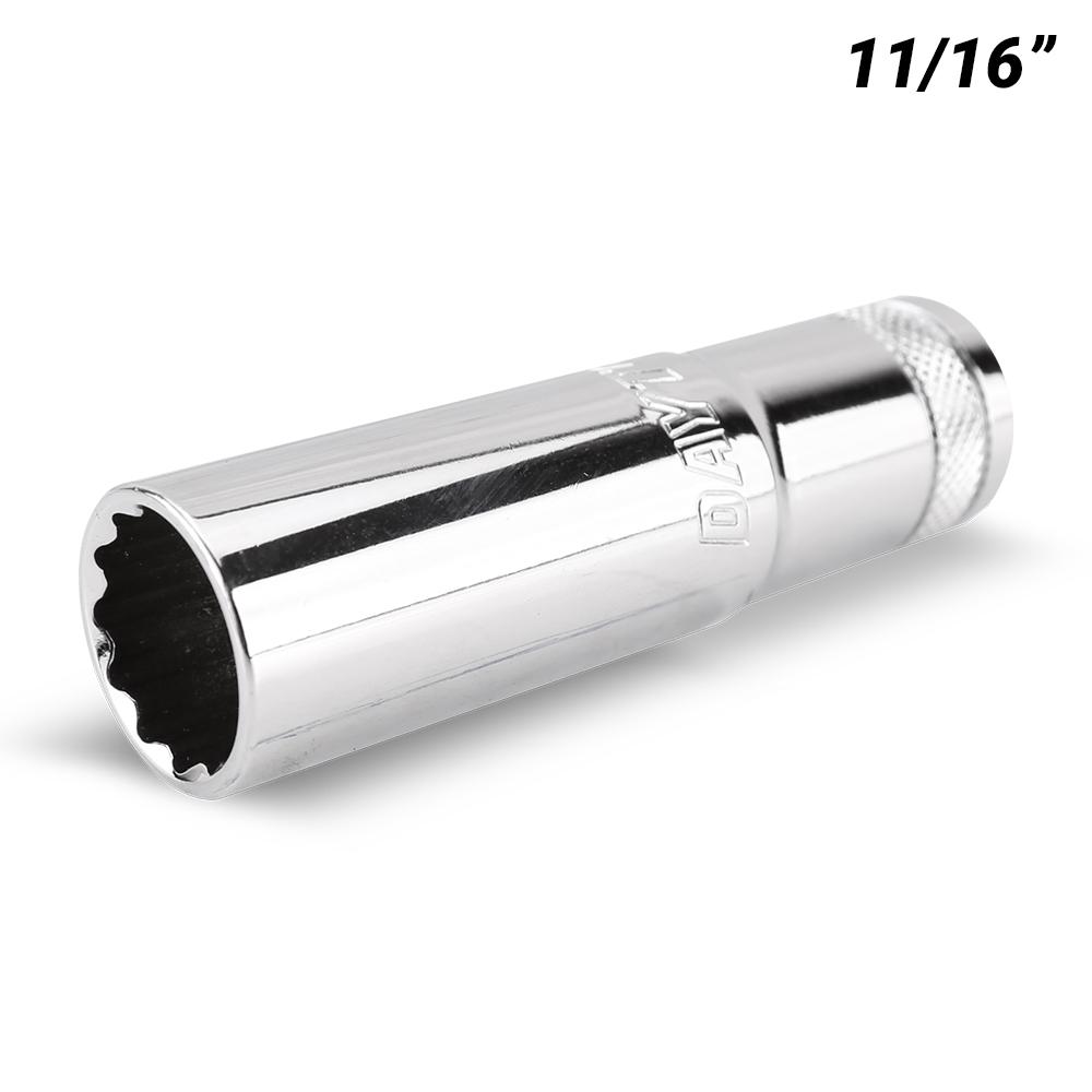 Daytona DI1211116DS 1/2" Drive 12 Point 11/16" AF Imperial Deep Socket