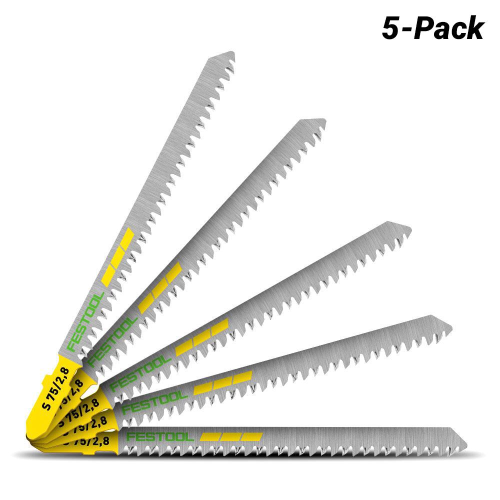 Festool S 75/2.8/5 (204260) 5-Pack Jigsaw Blades
