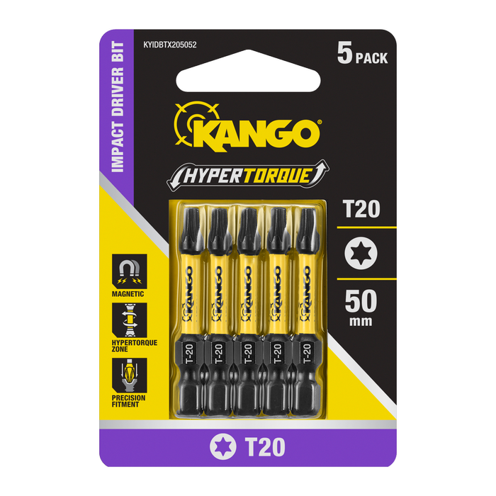 Kango 50mm TX20 HYPERTORQUE Impact Driver Bit - 5 Pack