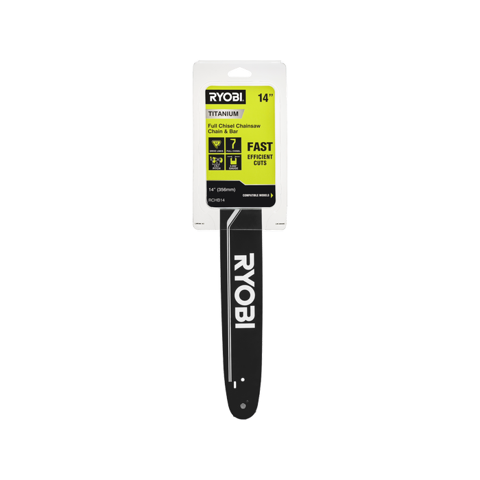 Ryobi 14” Titanium Chainsaw Chain and Bar Combo