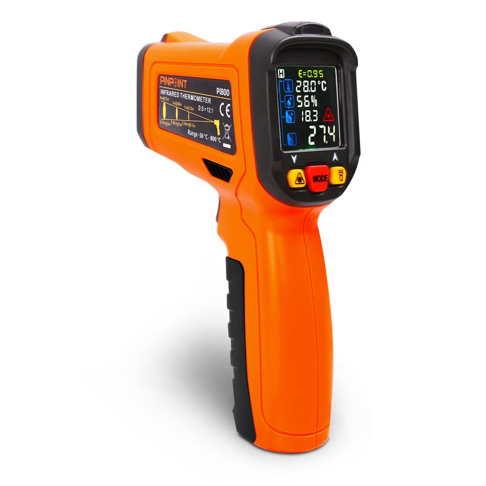 Pinpoint PI800 800° Humidity & Dew Point Infrared Thermometer With UV