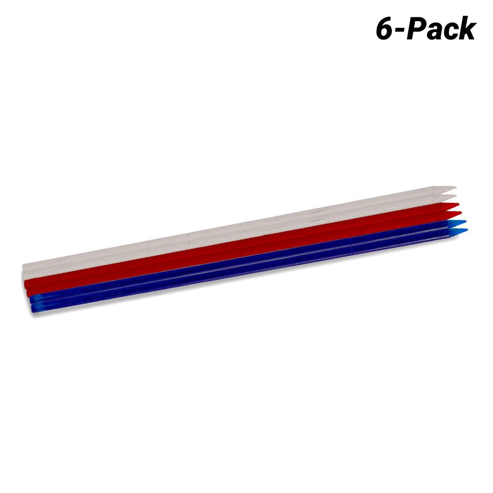 Sparrow SRWRB6PK 6-Pack 2.80mm Carbon HD Refills Assorted Colours - White/Red/Blue