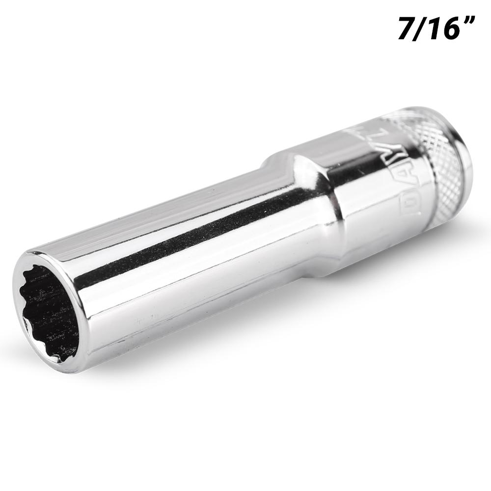 Daytona DI12716DS 1/2" Drive 12 Point 7/16" AF Imperial Deep Socket