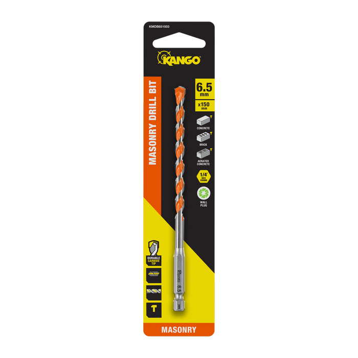 Kango 6.5 x 150mm 1/4" Masonry Drill Bit