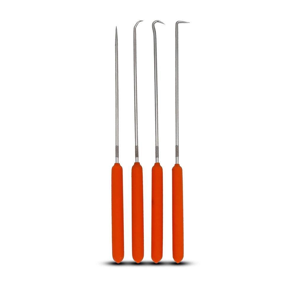 T&E Tools 7818 4pce Extra Long Hook & Pick Set