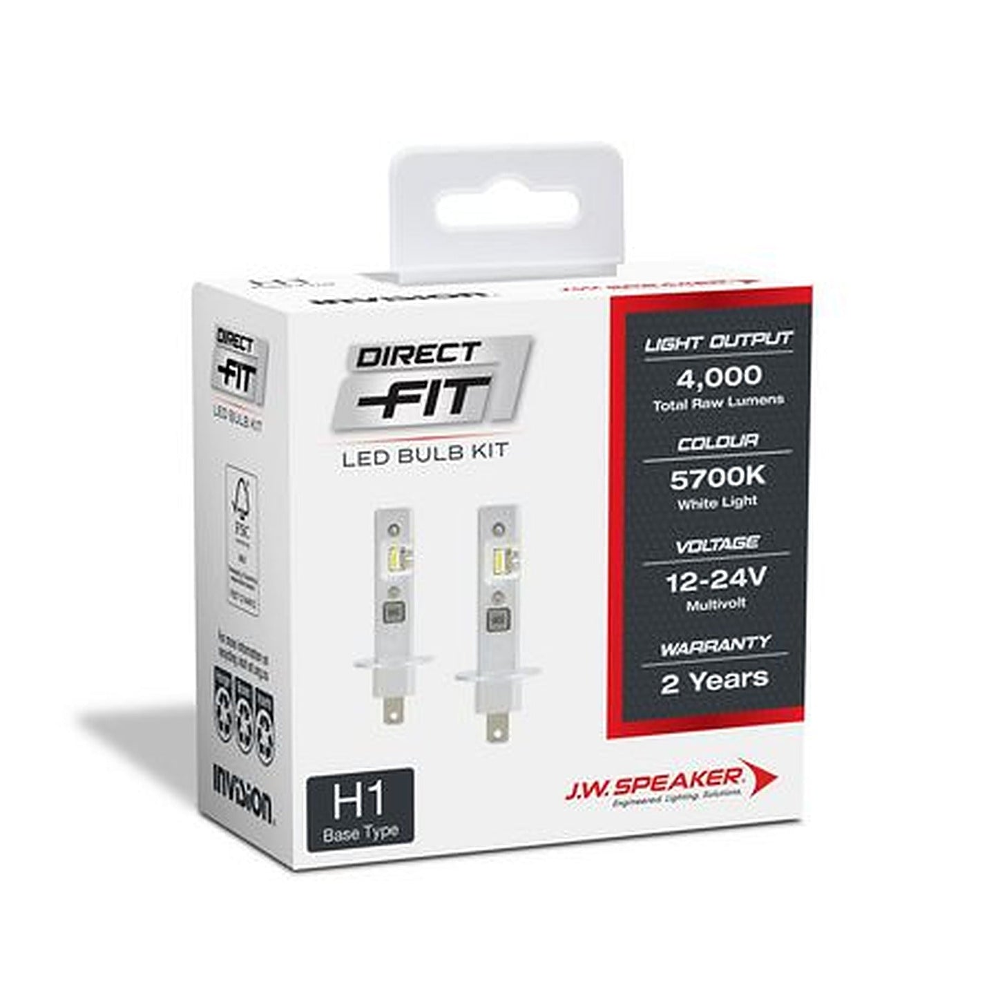 Speaker H1 LED Direct Fit Bulb Kit 12/24V 5700K 999001