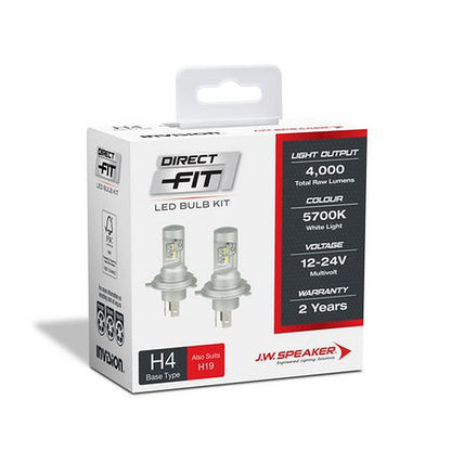 Speaker H4 LED Direct Fit Bulb Kit 12/24V 5700K 999004