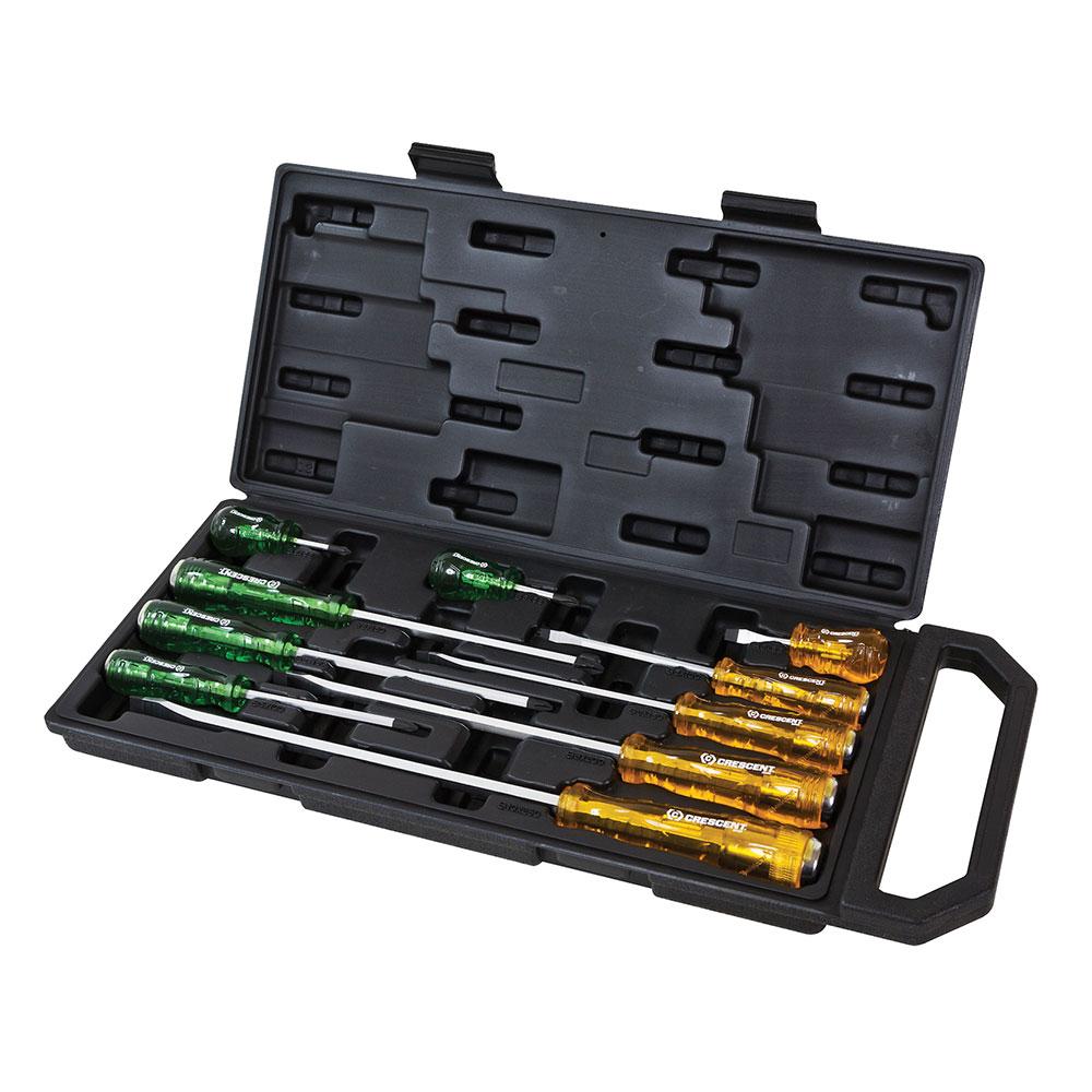 Crescent CSDIND10 10pce Thru-Tang Industrial Screwdriver Set