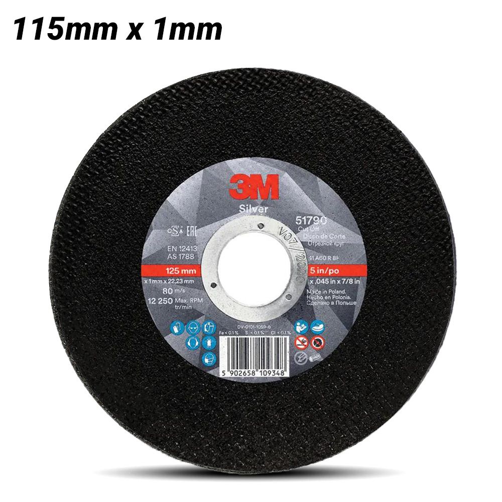 3M UU009596907 115mm x 1mm Silver Cut-Off Wheel
