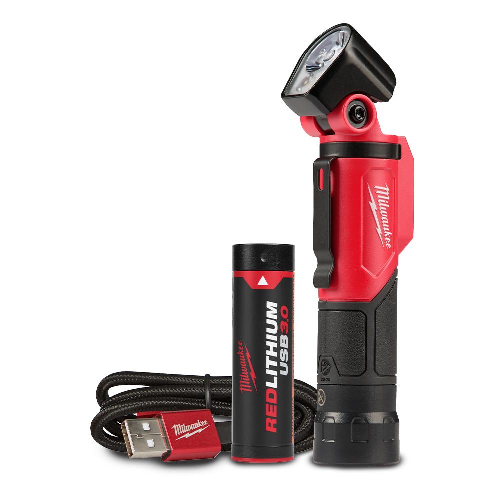 Milwaukee L4PWL301 4V 3.0Ah REDLITHIUM USB Pivoting Work Light Kit