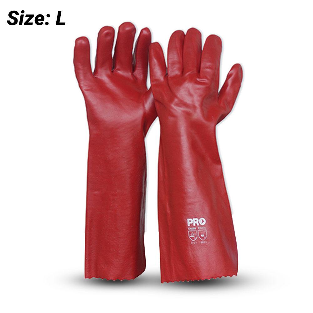 Pro Choice PVC45 45cm Red Safety Gear PVC Red Gloves - Large